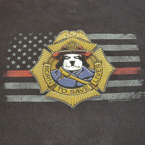 Hanes Big Dogs Graphic SS Tee "Born To Save Lives" Black - Size 4XL - Picture 1 of 5
